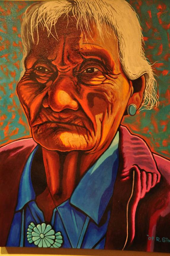 Quadro exposto no Museu Navajo, no Monument Valley, no Arizona, nos Estados Unidos